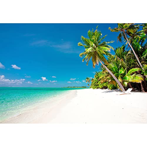 Aoihrraan 4,5 x 3 m verão tropical praia fotografia fundo selva palma árvore praia azul mar céu fundo casamento foto verão férias viagens festa bandeira crianças adultos retrato estúdio acessórios