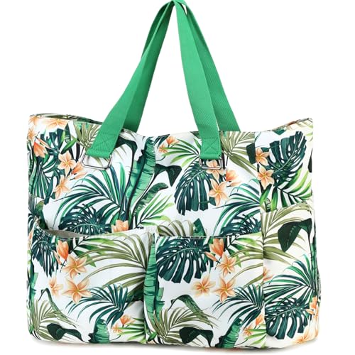 Myhozee Mala de praia XXL impermeável mala de praia mulher homem grande xxl familiar com fecho de correr malas de viagem mulher mala para piscina / sauna / praia verão leve mala de mão Shopper Beach