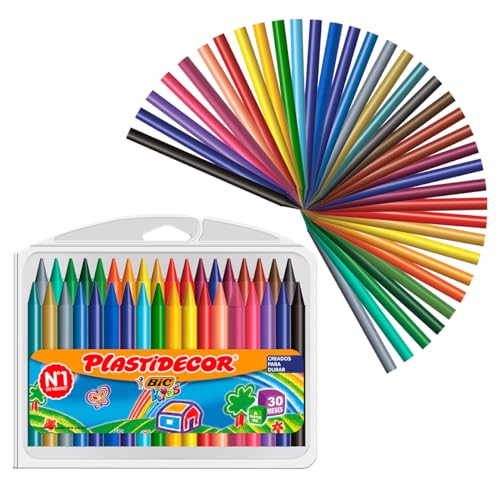 BIC Plastidecor, Lápis de cera de cor, conjunto de 12 unidades