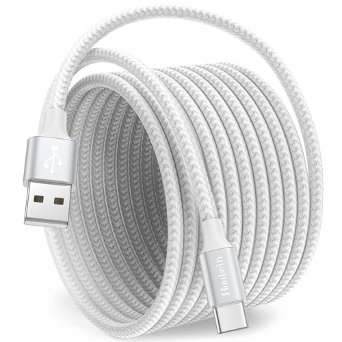 Cabo USB C 3 M, cabo de carregamento rápido tipo C 3 metros, nylon cabo USB para USBC 3 m para iPhone 15 16, Samsung Galaxy S24 S22 S10 A55 A51 A16 A12 A34, Xiaomi, Pixel