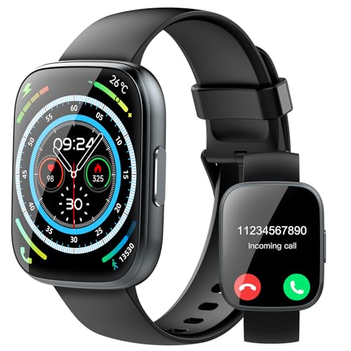 Relógio inteligente homem mulher, 1,95" Smartwatch com chamadas Bluetooth, 112 modos desportivos, pulseira de atividade com monitor de ritmo sono e cardiaco, Smart Watch IP68 impermeável para Android