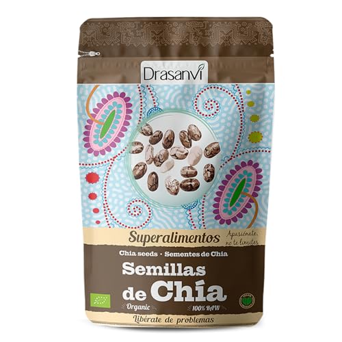 DRASANVI Superfície semente CHIA certificada BIO - suporte de ômega 3, 6, 9 fibra - Vegano - sem glúten - 250 g
