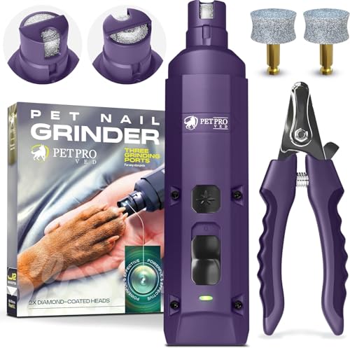PETPROVED Lima unhas cão corta-unhas elétrico curta unhas gatinhos cães grande seguro cortador unhas gato cão lima de unhas elétrico cães animais de estimação