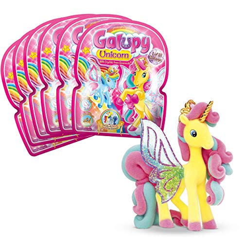 CRAZE GALUPY Unicórnios pacote de 6 unicórnios para meninas brinquedos, figuras colecionáveis de unicórnio 27752