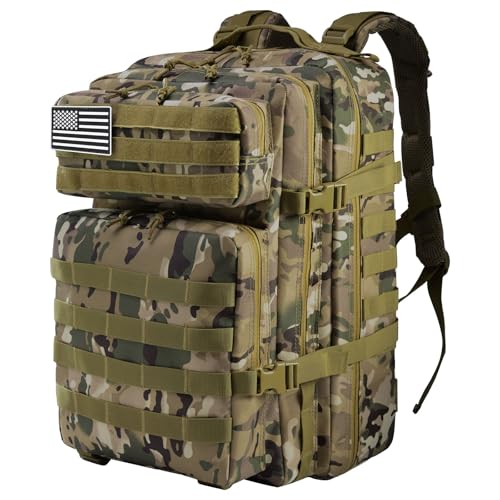 Delgeo Mochila tática 25 L/45 L militar, grande capacidade mochila, dobrável impermeável mochila para montanhismo, caminhadas, campismo e viagens