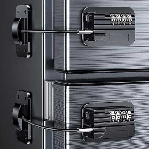 Cadeado frigorífico com código para bebés e adultos, fechaduras com senha modificável para frigorífico, fecho de segurança para armário, portas de armários, gavetas e janelas (preto - 2 unidades)