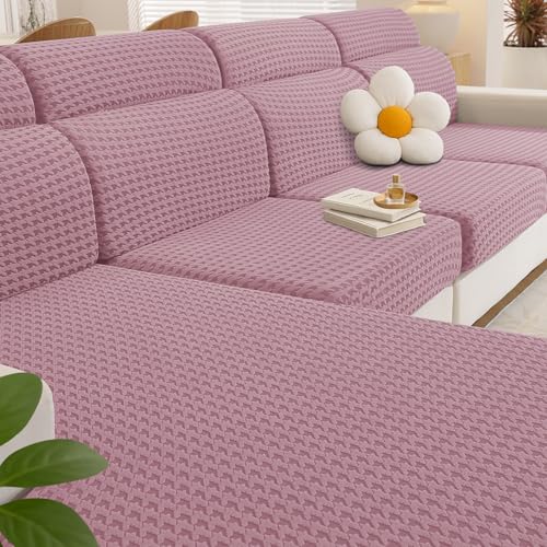 YSTELLAA Capa de assento para sofá, capa de almofada ajustável para sofá, impermeável capa de sofá almofada separada, fronhas de almofada elástica, capas de assento sofá (1 assento * 2 Chaise Longue