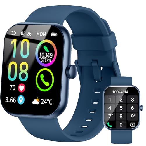 Relógio inteligente homem mulher, 1,96" Smartwatch com chamada Bluetooth, monitor de sono/SpO2/Pedómetro, 113 modos de desporto pulseira atividade impermeável IP68 Smart Watch para Android iOS