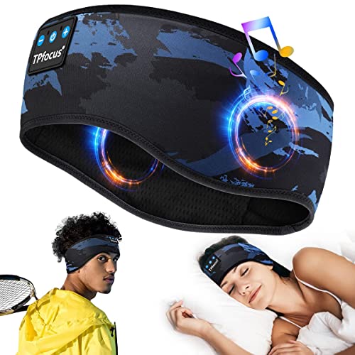 TPfocus Auriculares para dormir ASMR auriculares sem fios Bluetooth presente homem e mulher, leep Headphones Sonno auriculares capacetes sem fios Bluetooth recarregável auriculares Bluetooth (azul)