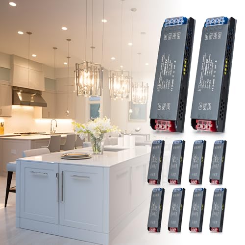 Transformador 220 V a 12 V 200 W 16,64 A LED Driver, BRIMETI fonte de alimentação ultra fina 220 V a 12 V DC driver de baixa tensão controlador LED tensão constante (10 peças)