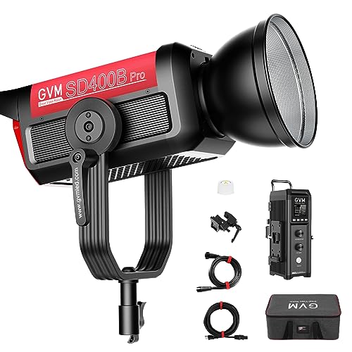 GVM 400 W Luz de vídeo LED, Pro 400B Bowens LED Studio Licht 14500Lux/1 m, controlo de aplicação iluminação de vídeo LED, bicolor, fotografia permanente para estudos Youtube Video Film, CRI97+, 277,