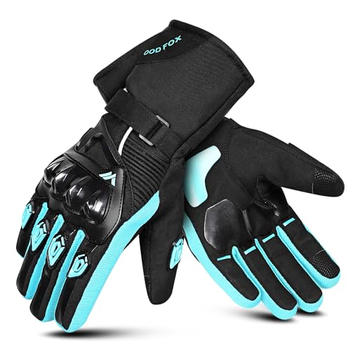 WESTWOOD FOX Luvas de mota de inverno para homens e mulheres, luvas impermeáveis para motocicleta, tela tátil, leves, luvas de proteção quente para BMX, ATV, UTV, MTB