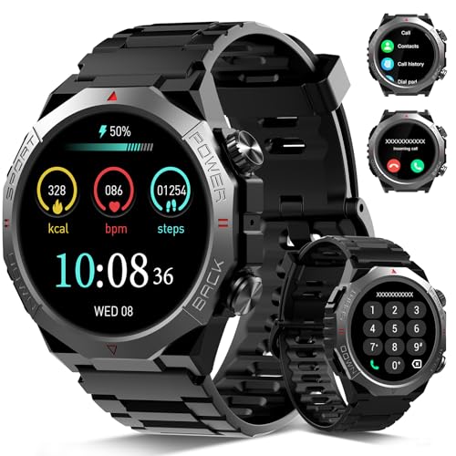 Qecnato Relógio inteligente para homem, impermeável IP68 Smartwatch desportivo com 110 modos, pulseira atividade com pedómetro, preto