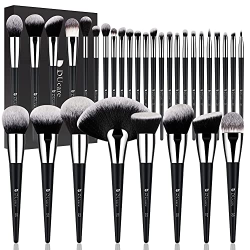 DUcare - Conjunto de 32 pincéis de maquilhagem para maquilhagem de sintéticos para base de maquilhagem, blush, corretores de olhos