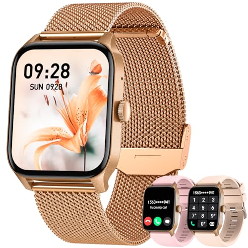 Relógio inteligente mulher Smartwatch com chamada: 1,83" Digital Smart Watch com Bluetooth WhatsApp IP67 impermeável pulso / monitor de sono 100 desportos pulseira atividade para iPhone Android iOS