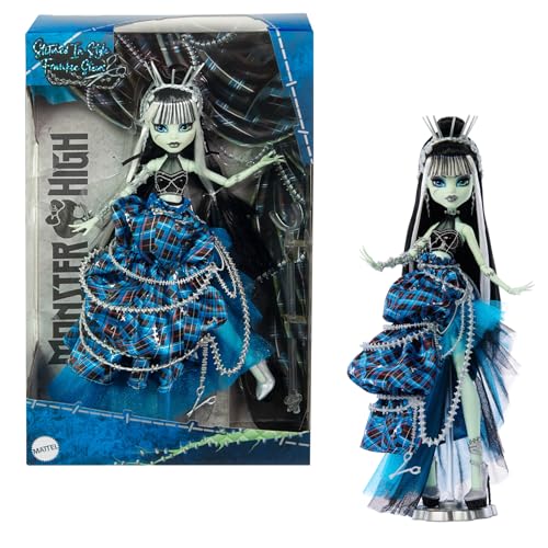 Monster High Frankie Stein Edição colecionista boneca da moda com vestido desmontado, brinquedo colecionável 6 anos (Mattel HRL66)