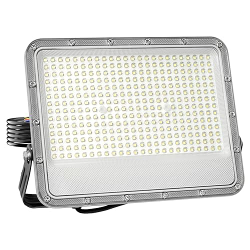 KOSOOM 200 W Focos LED exterior lente ótica 22000 lúmenes, holofote LED exterior luz fria 6500 K super brilhante, IP66 impermeável, iluminação ideal para jardim, pátios, garagem, casa