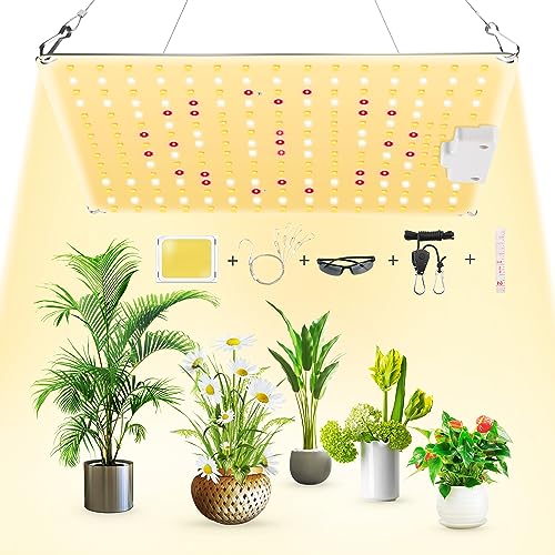 VAYALT Candeeiro de planta, luz de crescimento de plantas luzes 600 W LED candeeiro Grow Light candeeiro de plantas espectro para estufa hidropónica plantas (3000 K 5000 K 660nm 730 nm)