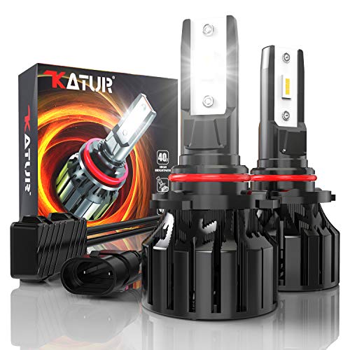 KATUR Lâmpada HB3 LED, 80 W 16000LM 6000 K branco frio 400 % brilho super brilhante ângulo de feixe ajustável de 360 graus lâmpadas 9005 HB3 Led Canbus kit de conversão IP65 à prova de água, 1 par