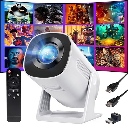 Mini projetor portátil 【Auto Keystone】 YOTON Y4 suporte de projetor Bluetooth 1080P, 10000 L, projetor de cinema giratório de 270°, ecrã de 200 polegadas com zoom de 50%, compatível com TV Stick