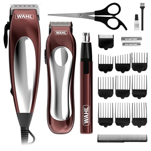 Wahl Home Pro Combo 3 em 1, conjunto de presentes para cortadores, máquina de cortar pelos para homem, máquina de barbear com fio, aparador de barba, recorte pessoal, conjunto de cuidados pessoais