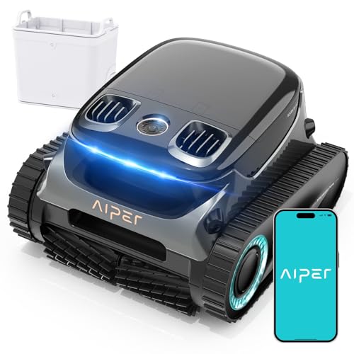 AIPER Scuba S1 Pro Limpador de fundos de piscina, robô piscina limpa pisos, paredes e linha de flutuação, até 180 min de alcance, Smart Navigation, adequado para piscinas elevadas e enterradas de até