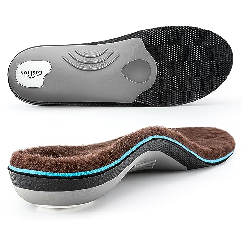 VALSOLE Plantillas ortopédicas para mujeres y hombres Soporte de pie alto Plantillas de zapatos funcionales suaves Inserto para pies planos, dolor de pie, fascitis plantar (Azul)