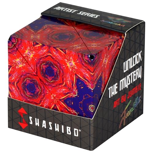 SHASHIBO Cubo Transformável - Cubo anti-stress patenteado e premiado com 36 ímãs de Terra Raras - Transforma em mais de 70 formas (Artist Series - Fire Goddess)