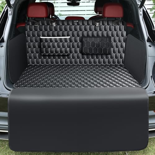 KYG Protetor carteira carro cão XXXL antiderrapante impermeável com proteção lateral cobertura carteira carro resistente à sujidade, fácil de limpar, protetor porta-bagagens, camião, SUV, 195 x 105 cm