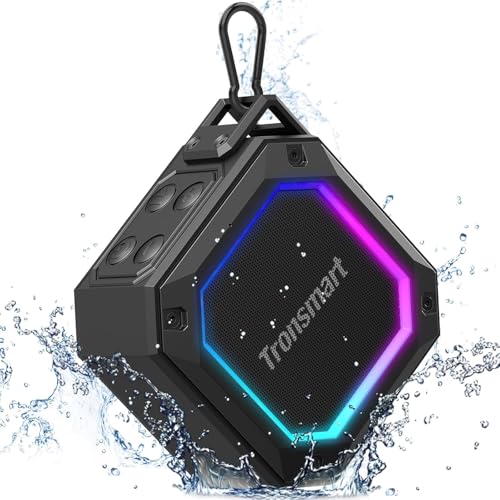 Tronsmart Groove 2 Altifalante portátil, Bluetooth 5.3, luzes LED com 18 horas de reprodução, impermeável IPX7, para smartphone, festa, viagens, praia