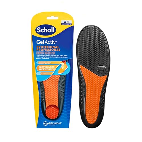 Scholl GelActiv Profissional palmilhas de gel para mulher - sapatilhas de trabalho e calçado de uso diário, com tecnologia GelWave, absorção de impactos, conforto todo o dia, tamanho 35,5 - 40,5