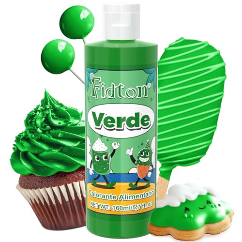 Corante alimentar 160 ml - grande capacidade corantes alimentares substituição altamente concentrada para decoração de bolos, cor alimentar para ondant cores, macarrão - verde