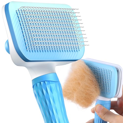 ACE2ACE, Escova de higiene automática para cães e gatos, com cerdas com pontas de borracha, não arranha a pele, remove o excesso de pelo