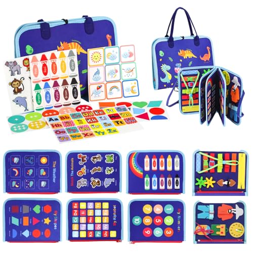 FYSL Busy Board Montessori 1 ano, painéis sensoriais Montessori, livro interativo, placa sensorial de atividades, brinquedos educativos mobilidade fina