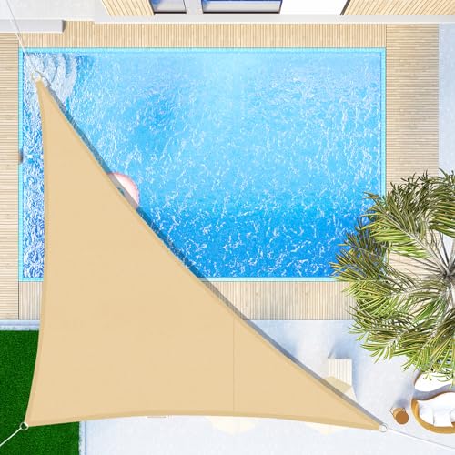 SUNNY GUARD Toldo em forma de vela triangular, impermeável e à prova de vento, proteção UV para pátios, exteriores e jardim