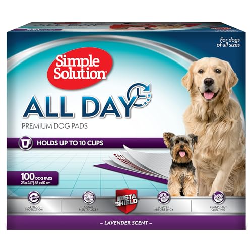 Simple Solution Almofadas de treino para cães e cachorros premium, com aroma de lavanda (pack de 100)
