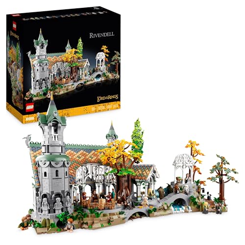 LEGO Ícons O Senhor dos Anéis: RIVENDEL - Presente para o Dia do Pai - Maquete para Construir da Terra Média - Grande Set com 15 Minifiguras Inc. Frodo, bolbo, bandalf e legolas 10316