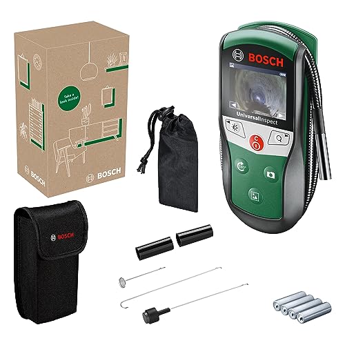 Bosch Câmara de inspeção UniversalInspect (câmara de endoscópio de Ø 8 mm com imagens coloridas, comprimento flexível de 0,95 m e função de memória incorporada, em caixa para e-commerce)