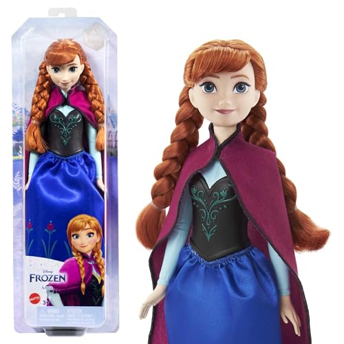 Mattel Disney Frozen 2 Anna viajante boneca com visual de viagem, brinquedo + 3 anos (HLW49)