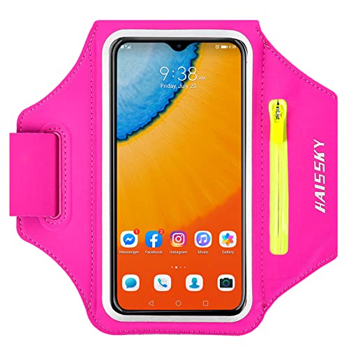 Pulseira desportiva para corrida com Airpods Holder, bracelete telemóvel desportivo para iPhone 14 Pro Max/14 Pro/14 Plus/13 Pro Max/12 Pro/11/XS MAX/XR/8 Plus/8 Galaxy S9/S8 Plus, Huawei P44. 0 até