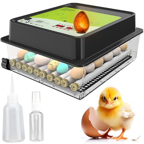 Okköbi OBI-36 Incubadora ovos galinha automática para galinhas, pato e outros pássaros - rotação automática - controlo de temperatura - 36 ovos - visor de humidade - garantia de 5 anos- novo