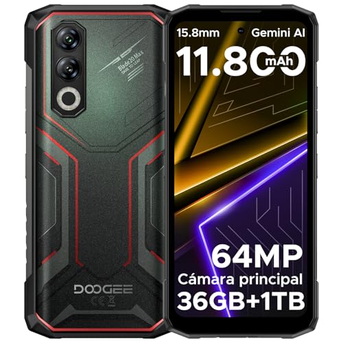 DOOGEE Blade 20 MAX telemóvel inquebrável, 36 GB RAM 1TB ROM telemóvel resistente, 11800 mAh/33W, Helio G100, 6,6" 120Hz telemóveis Android 15, 64 MP+20 MP+ 16 MP, NFC/4G DD Tamanho único ID telemóvel