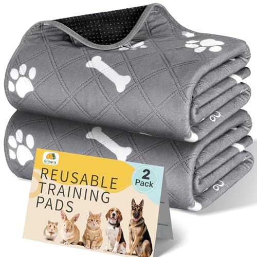 Gimars Almofadas antiderrapantes reutilizáveis para treino de cães almofadas antiderrapantes e laváveis para o PIS de cães, tapete impermeável para incontinência
