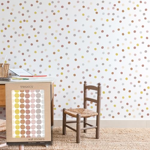 TRESXICS Autocolantes de parede decorativos infantis com bolinhas a lápis, 420 peças, vinil autocolante de parede original e duradouro, efeito de papel de parede infantil, fácil aplicação e removível