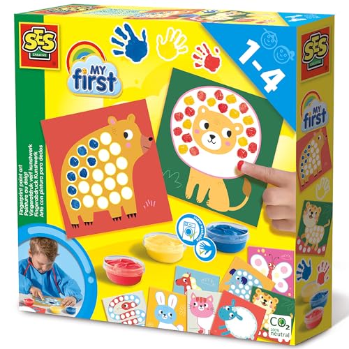 SES Creative - My First - Arte com pintura para dedos, conjunto de 13 peças (14481)