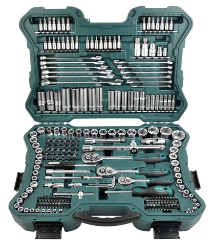 Mannesmann M9 8430 Mala com chaves e outras ferramentas (215 peças, tamanho: 12 x 36 x 51 cm)