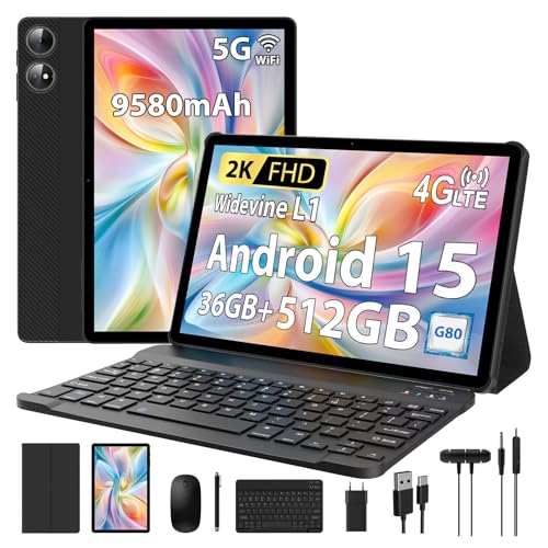 PIXGOOD 2K Tablet de 11 polegadas, 36 GB RAM+512 GB ROM (2TB TF), Android 15, 4G SIM LTE+5G WiFi, 2000 * 1200, Octa-Core, 9580 mAh, WidevineL1, 13 MP+8MP, G, GPS, GPS, GPS, GPS, GPS, GPS. , Bluetooth