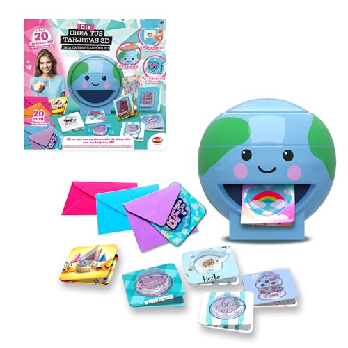 Bizak Sticker-Maker cria os seus cartões 3D, máquina divertida para criar cartões postais e cartões de fleicitação exclusivos e personalizados, presente para meninas e meninos com mais de 6 anos