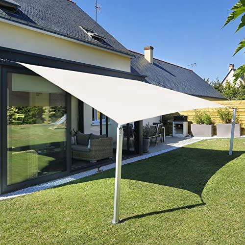 Sunnylaxx 2 x 3 m, vela de sombra impermeável, retangular, creme, toldo para exteriores, terraço, proteção contra raios UV, para exteriores, pérgolas e jardim, terraços