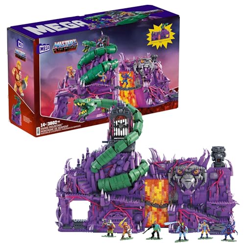 Mega Construx Probuilders Masters of The Universe colecionadores montanha da cobra blocos de construção com figuras de ação, 3800 peças, brinquedo + 10 anos (Mattel HHD16)